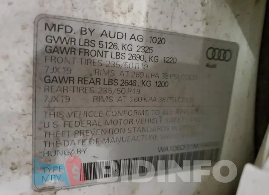 WA1DECF31M1040930 Photo# 14