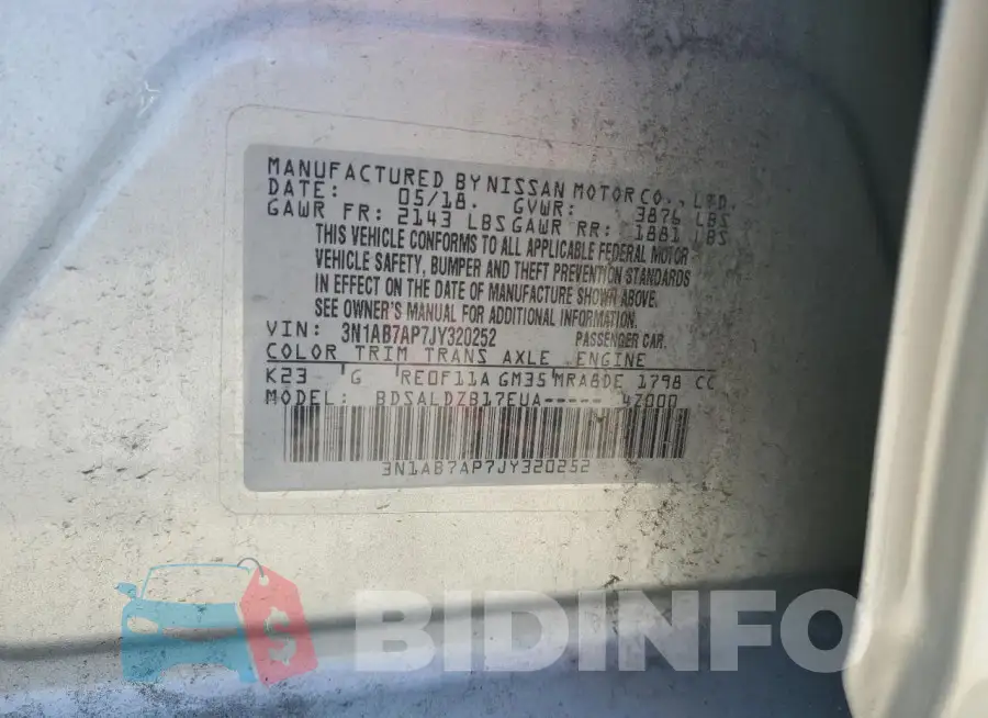 3N1AB7AP7JY320252 Photo# 12