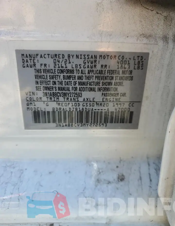 3N1AB8CV3MY272593 Photo# 13