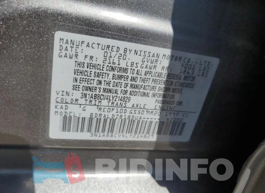 3N1AB8CV4LY214829 Photo# 12