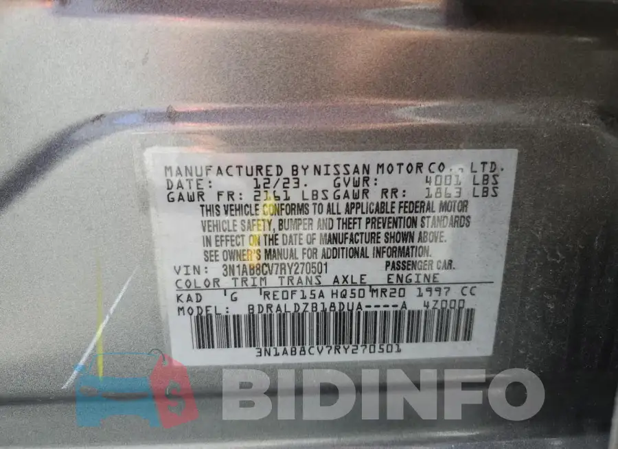 3N1AB8CV7RY270501 Photo# 12