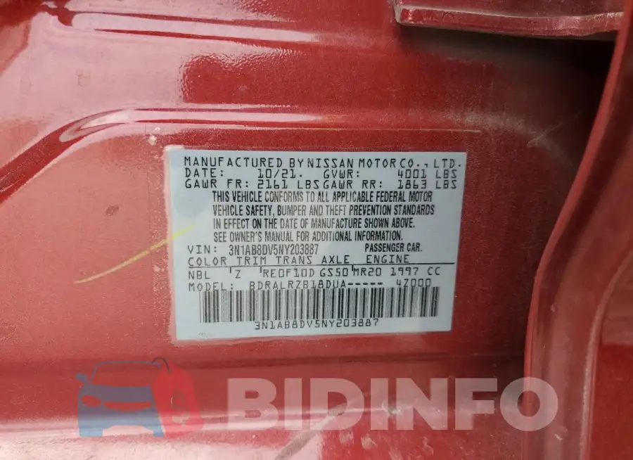 3N1AB8DV5NY203887 Photo# 12