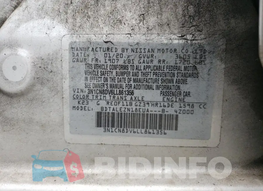 3N1CN8DV6LL861356 Photo# 12
