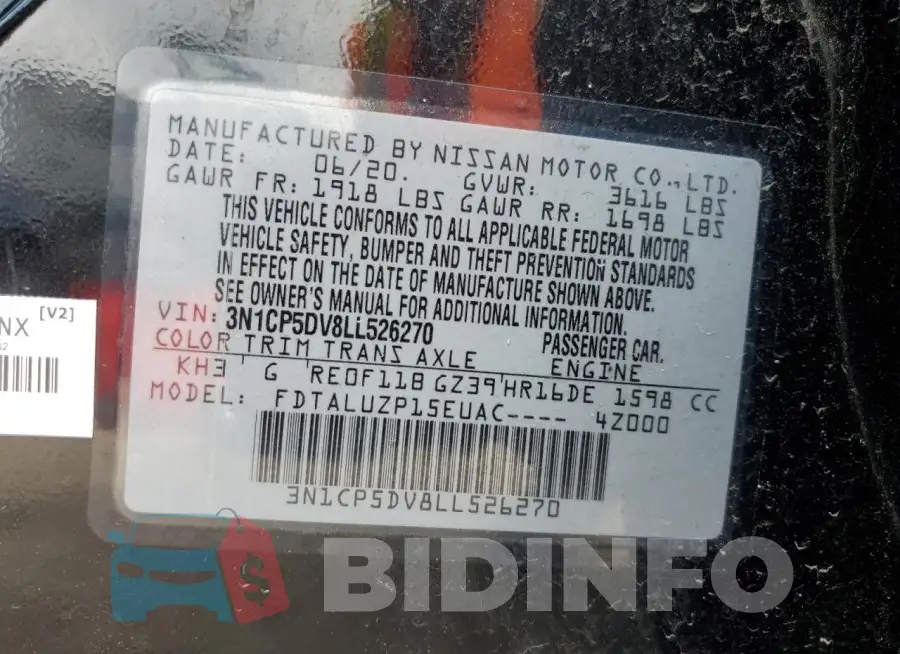 3N1CP5DV8LL526270 Photo# 12