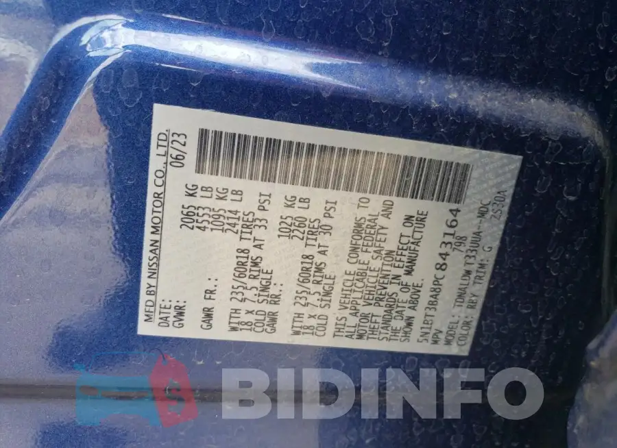 5N1BT3BA8PC843164 Photo# 13