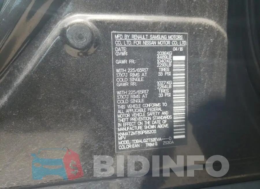 KNMAT2MT8GP682011 Photo# 13