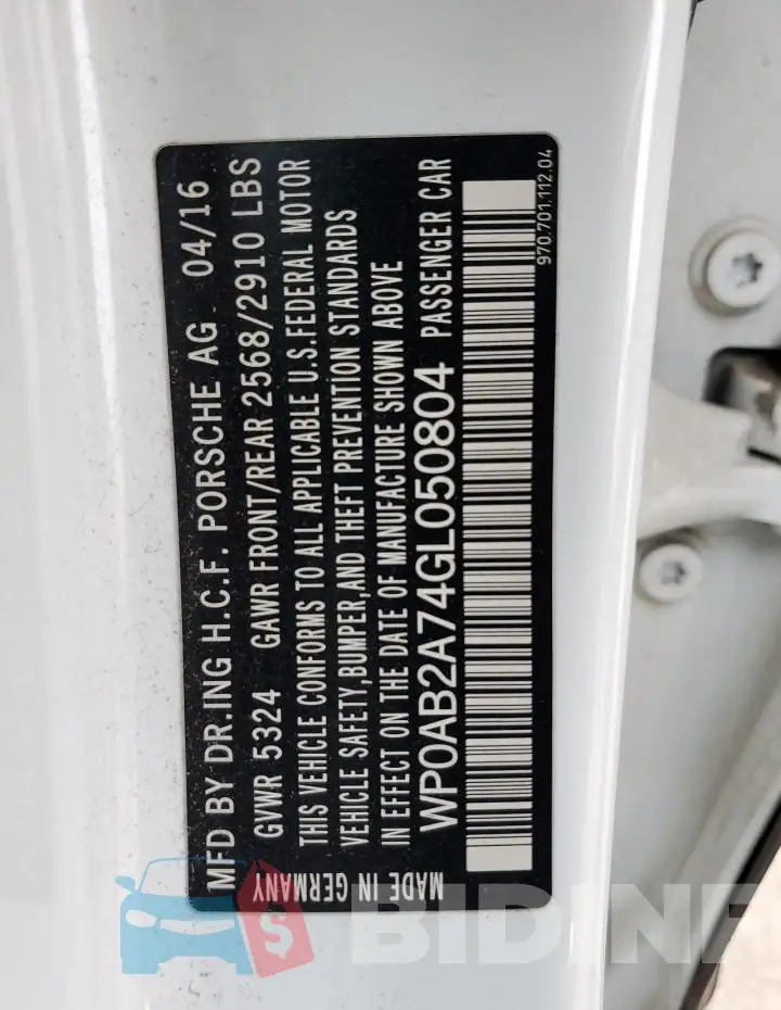 WP0AB2A74GL050804 Photo# 12