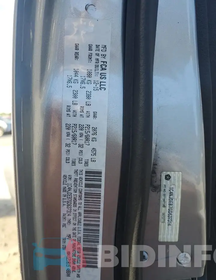 1C4NJDEB7GD637314 Photo# 13