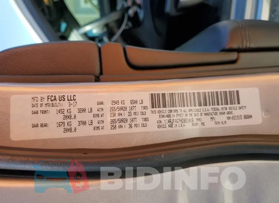 1C4RJFAG7HC821416 Photo# 13