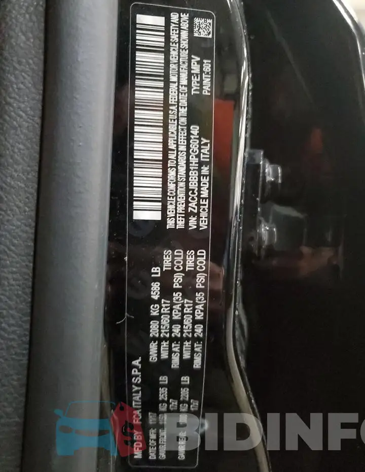 ZACCJBBB1HPG60140 Photo# 13