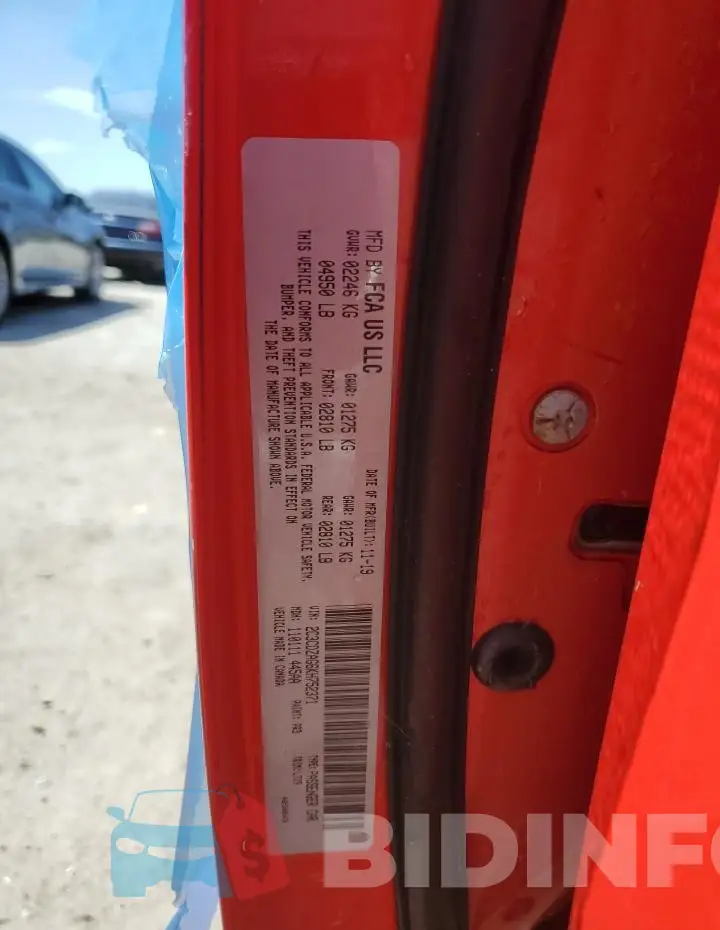 2C3CDZAG6KH752371 Photo# 13