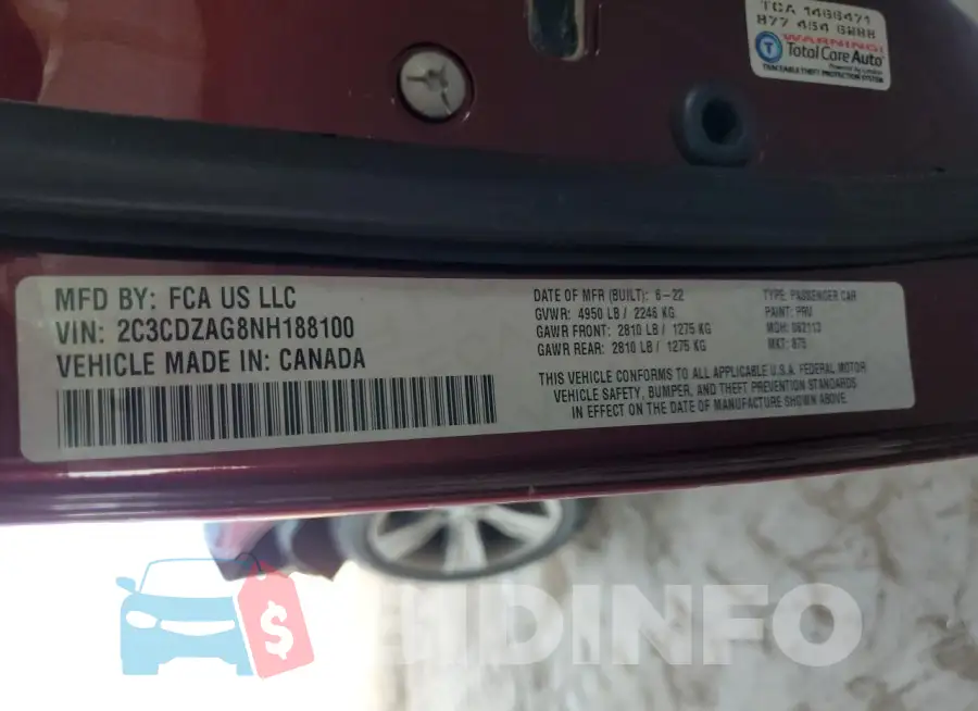 2C3CDZAG8NH188100 Photo# 12