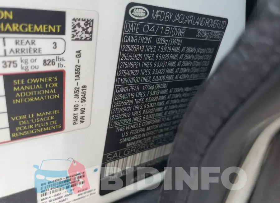 SALGR2RV6JA504619 Photo# 13