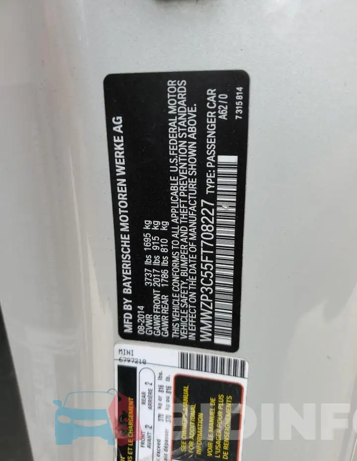 WMWZP3C55FT708227 Photo# 12