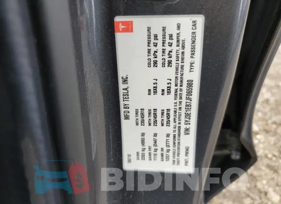 5YJ3E1EB7JF065980 Photo# 13