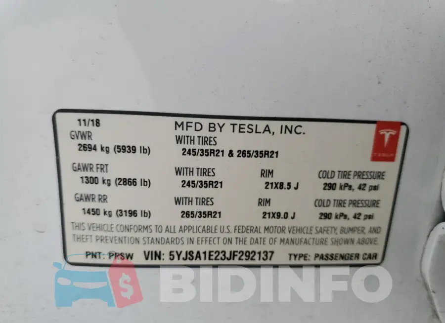 5YJSA1E23JF292137 Photo# 13