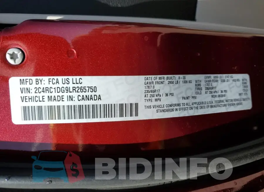 2C4RC1DG9LR265750 Photo# 13