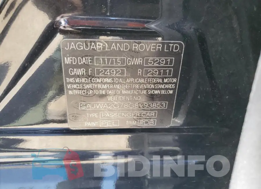 SAJWA2G78G8V93853 Photo# 12