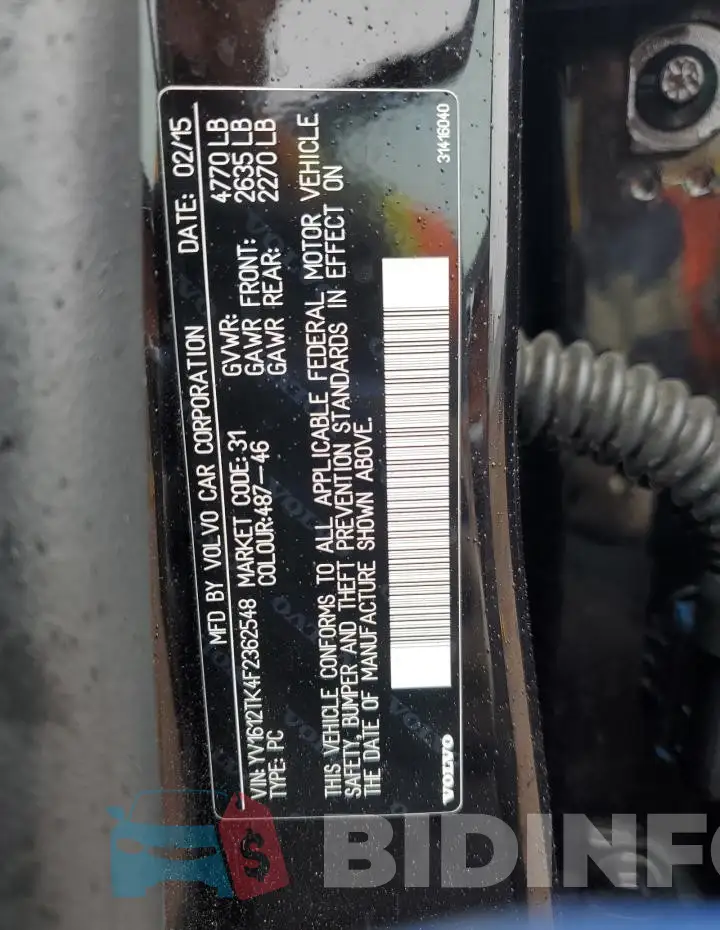 YV1612TK4F2362548 Photo# 12