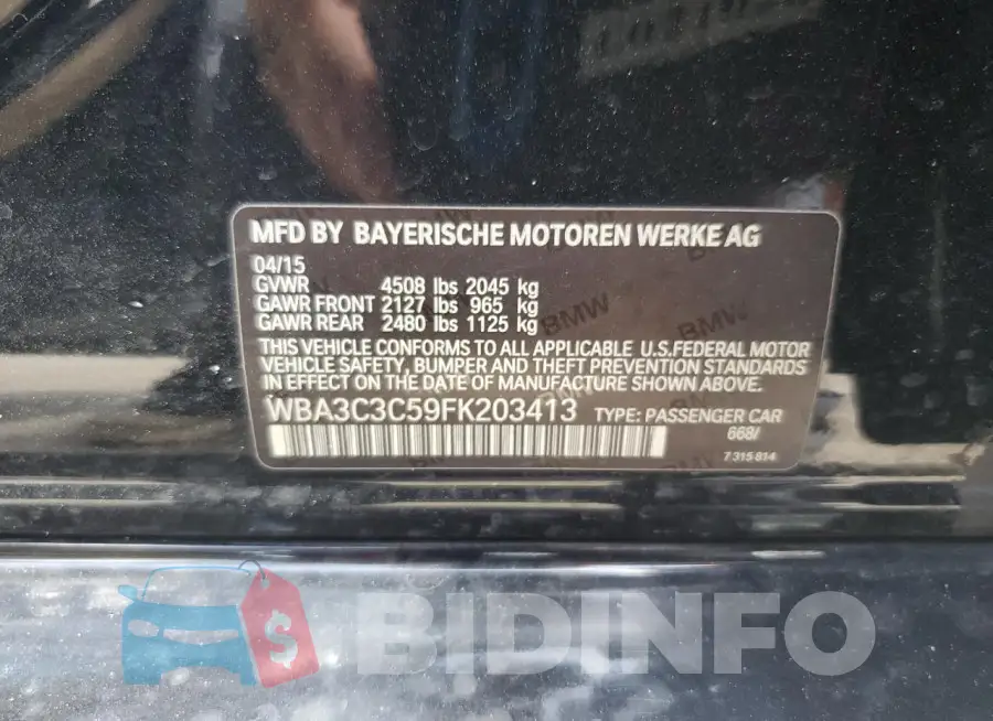 WBA3C3C59FK203413 Photo# 13