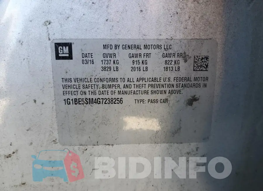 1G1BE5SM4G7238256 Photo# 12