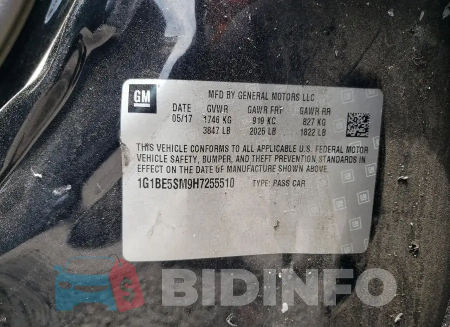 1G1BE5SM9H7255510 Photo# 12
