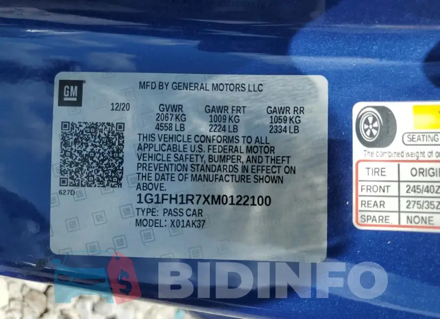 1G1FH1R7XM0122100 Photo# 12