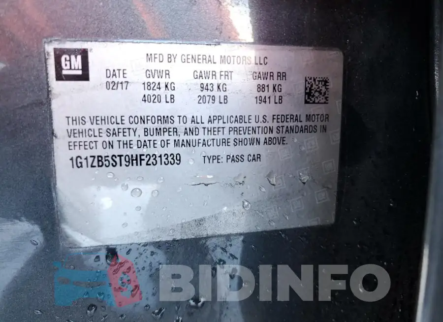 1G1ZB5ST9HF231339 Photo# 12