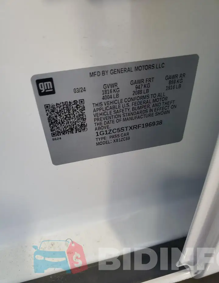 1G1ZC5STXRF196938 Photo# 12