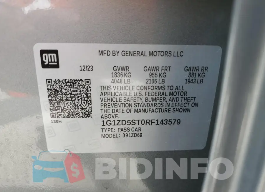 1G1ZD5ST0RF143579 Photo# 12