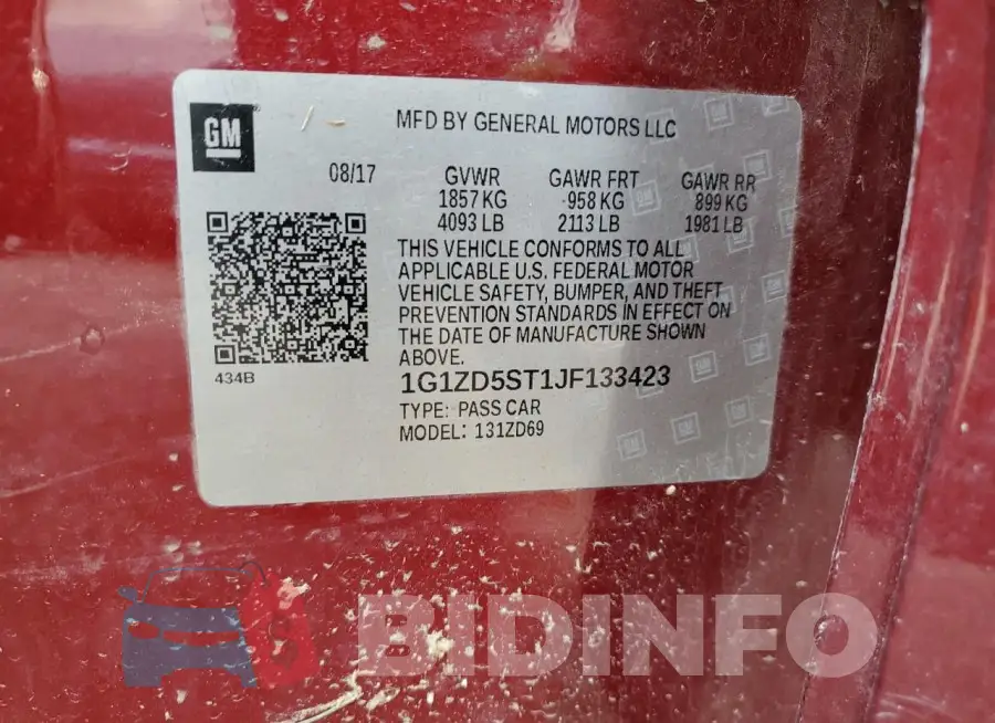 1G1ZD5ST1JF133423 Photo# 12