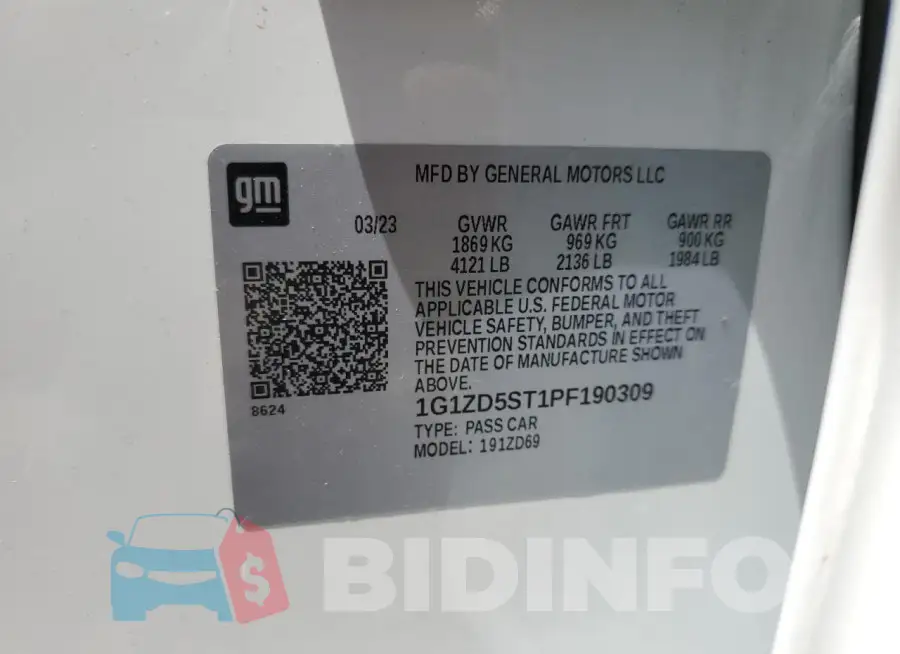 1G1ZD5ST1PF190309 Photo# 12