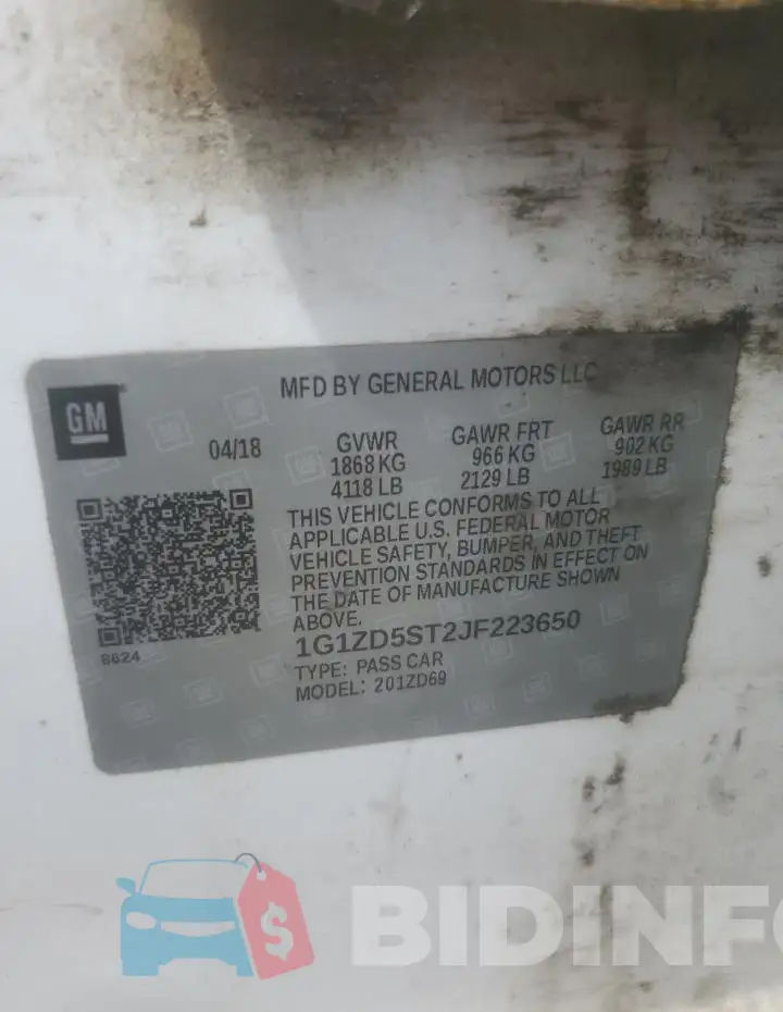 1G1ZD5ST2JF223650 Photo# 12