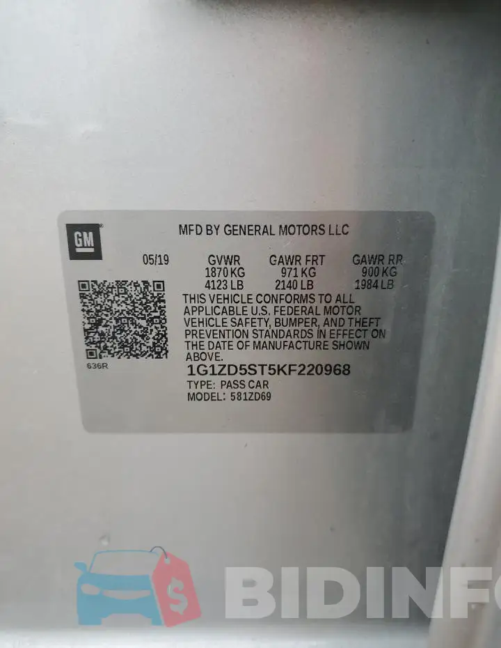 1G1ZD5ST5KF220968 Photo# 12