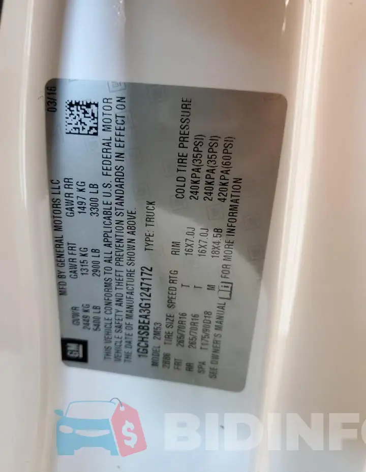 1GCHSBEA3G1247172 Photo# 12