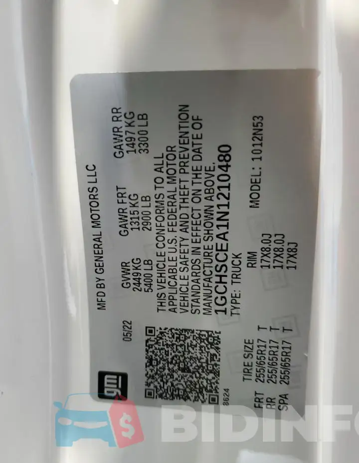 1GCHSCEA1N1210480 Photo# 12