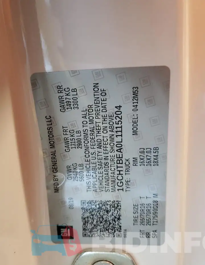 1GCHTBEA0L1115204 Photo# 12