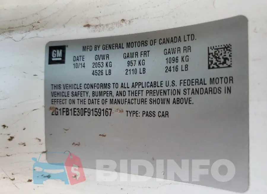 2G1FB1E30F9159167 Photo# 12