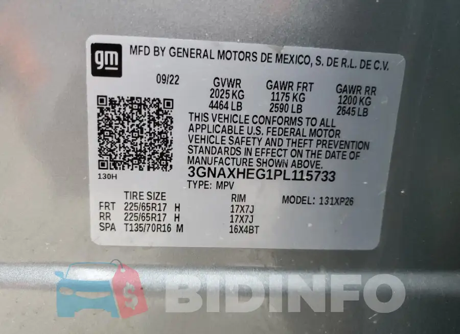 3GNAXHEG1PL115733 Photo# 13