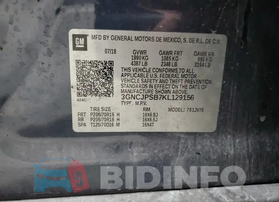 3GNCJPSB7KL129156 Photo# 13