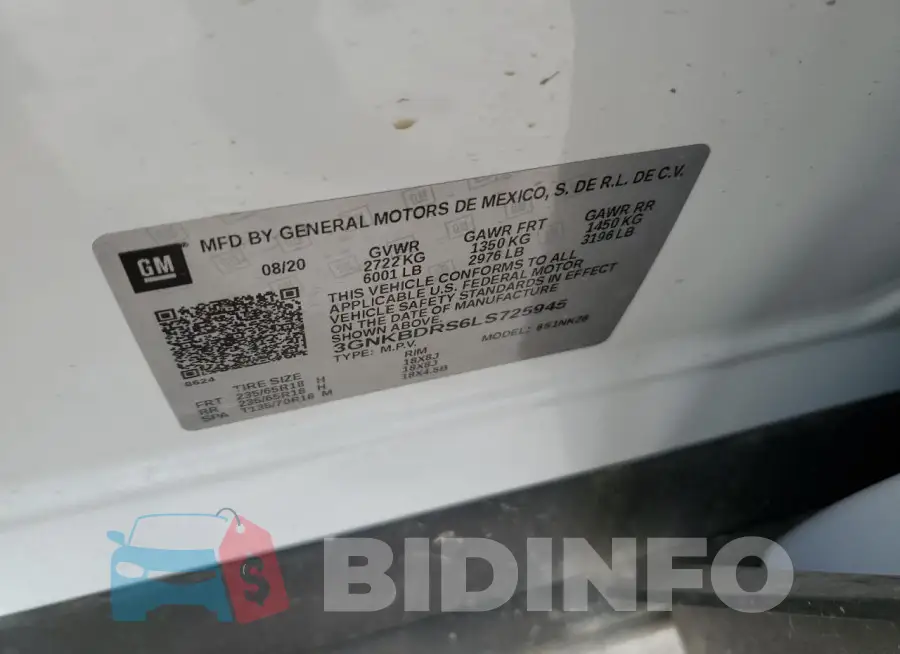 3GNKBDRS6LS725945 Photo# 12