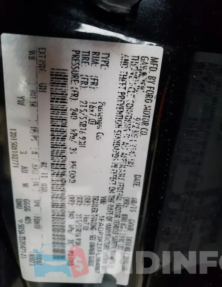 1FADP3K2XFL364887 Photo# 12