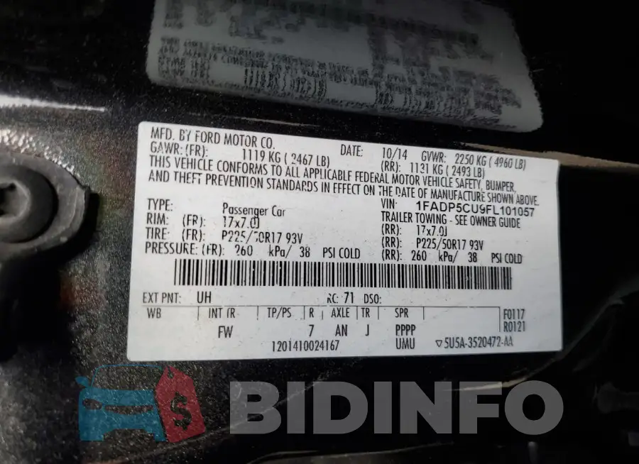 1FADP5CU9FL101057 Photo# 12