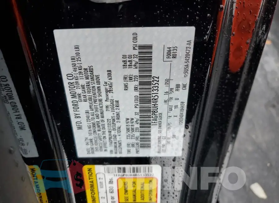 1FAGP8UH4R5133522 Photo# 12