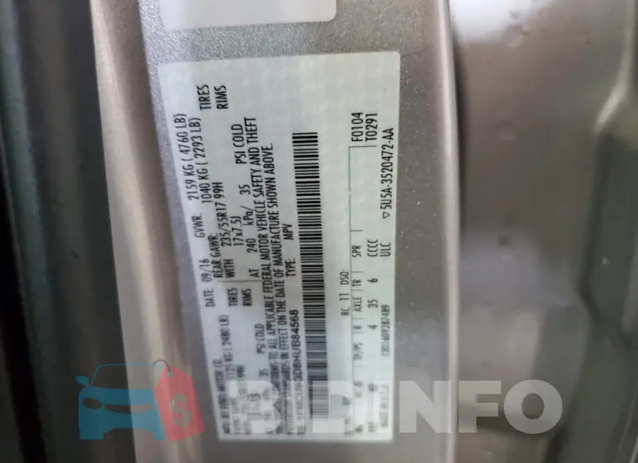 1FMCU9GD8HUB84568 Photo# 12