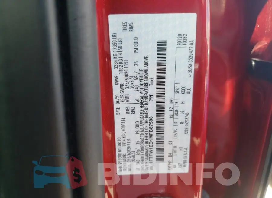 1FTFW1ED1MFB87598 Photo# 12