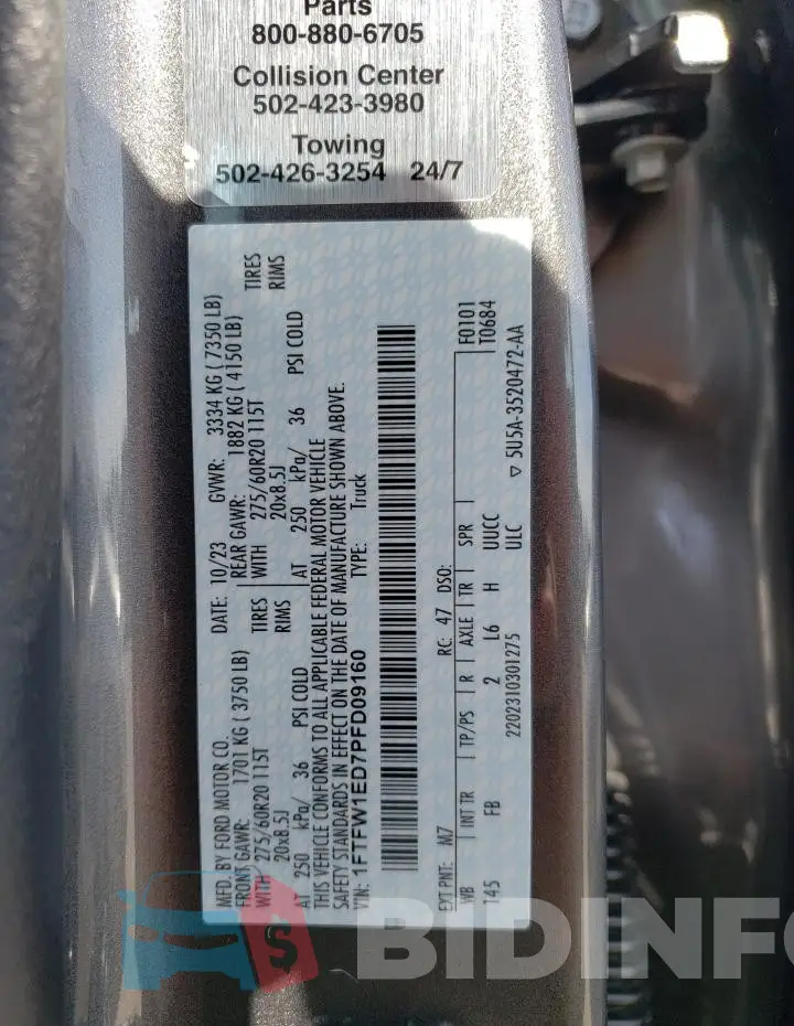 1FTFW1ED7PFD09160 Photo# 12
