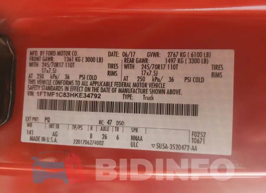 1FTMF1C83HKE34792 Photo# 13
