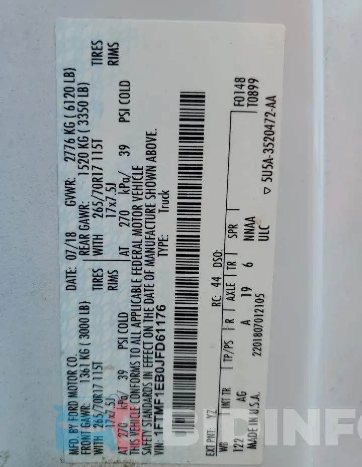 1FTMF1EB0JFD61176 Photo# 12