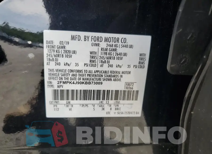 2FMPK4J90KBB73009 Photo# 13